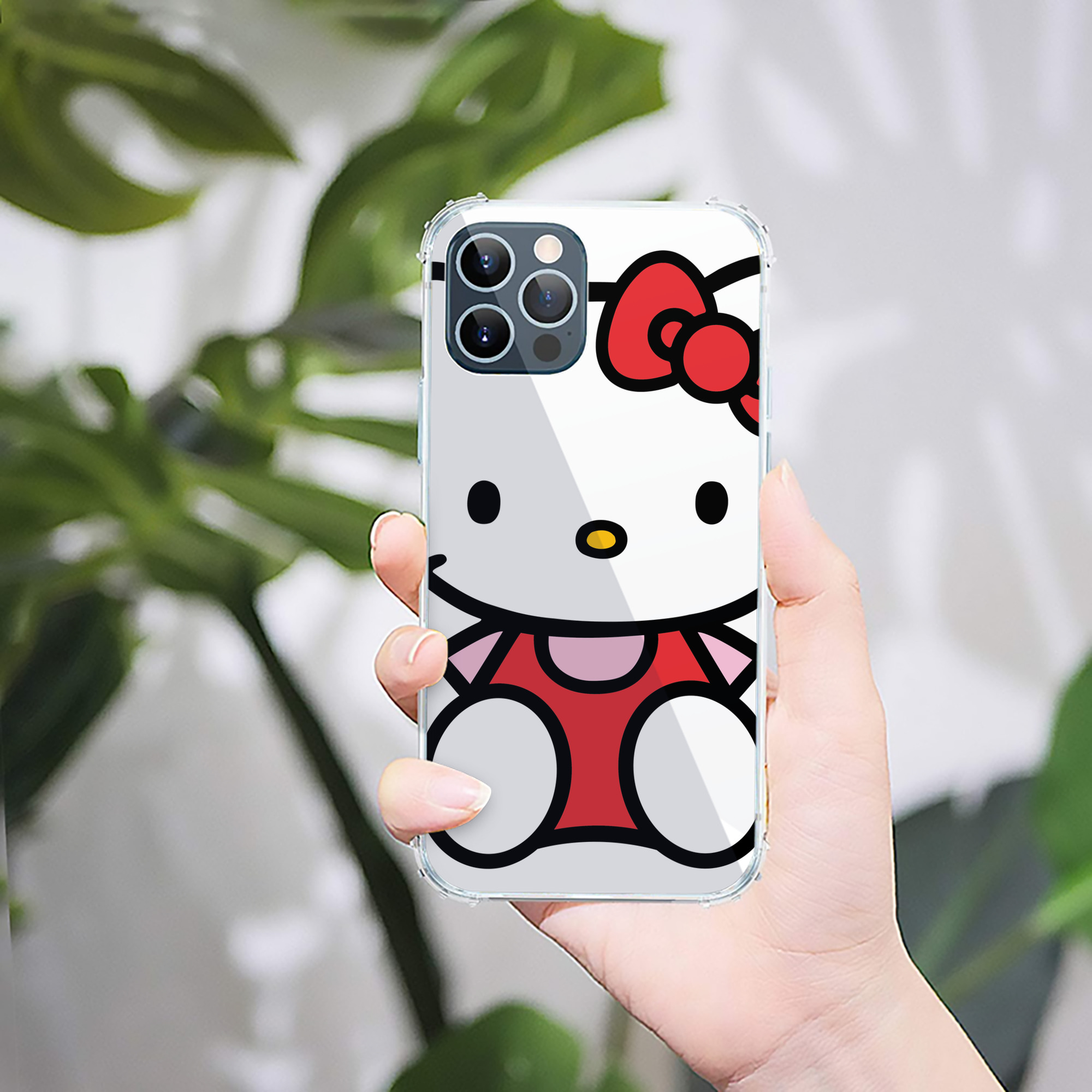 （画像用） Hello Kitty ハローキティ 【iPhone 12シリーズ対応】透明スマホケース（クリアソフトケース）